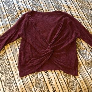 Express open back twist knot top